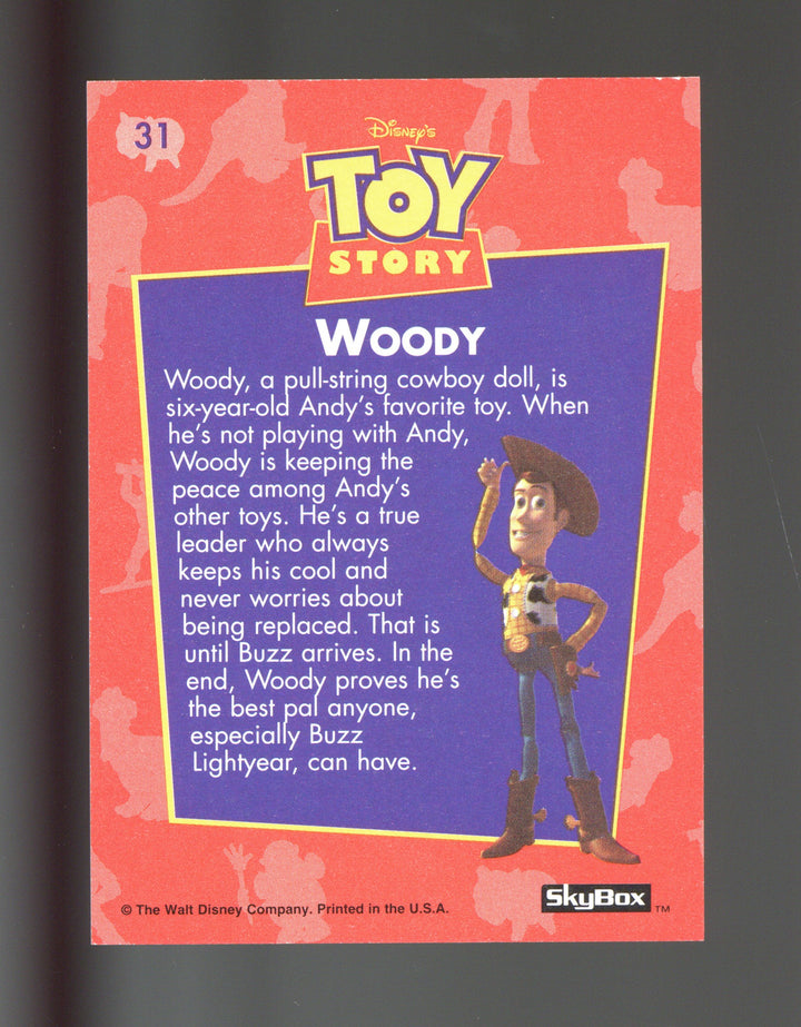 1995 SkyBox Toy Story #31 Woody