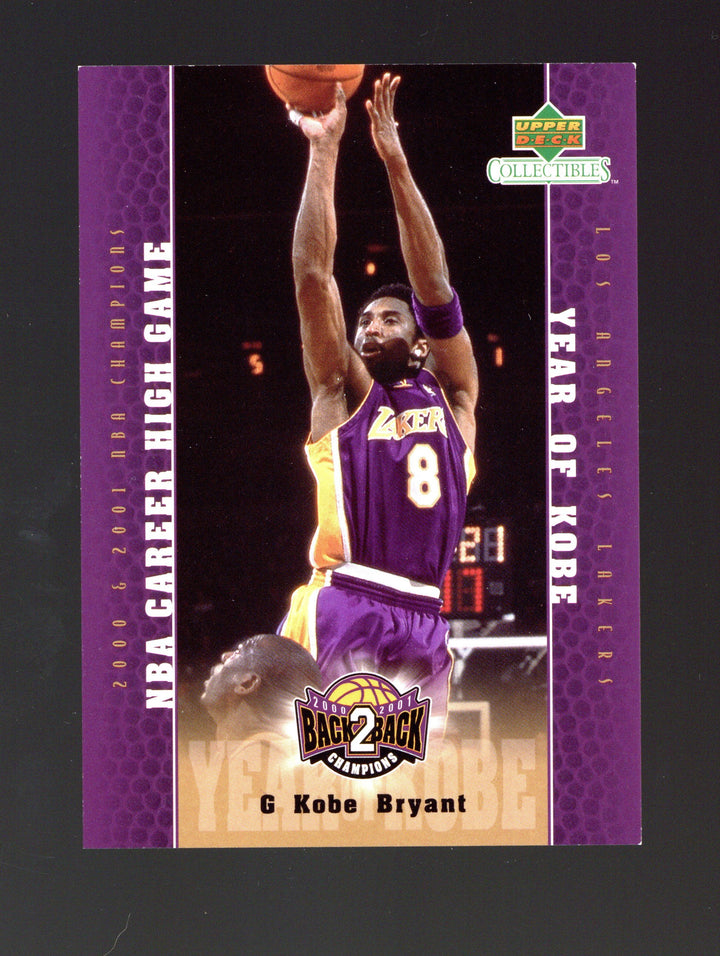 2001 Upper Deck Los Angeles Lakers Back2Back Champions #LA14 Kobe Bryant