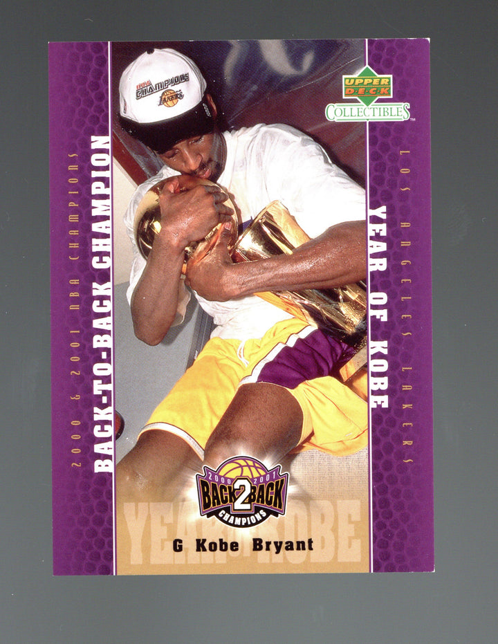 2001 Upper Deck Los Angeles Lakers Back2Back Champions #LA16 Kobe Bryant