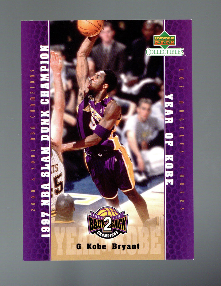 2001 Upper Deck Los Angeles Lakers Back2Back Champions #LA18 Kobe Bryant