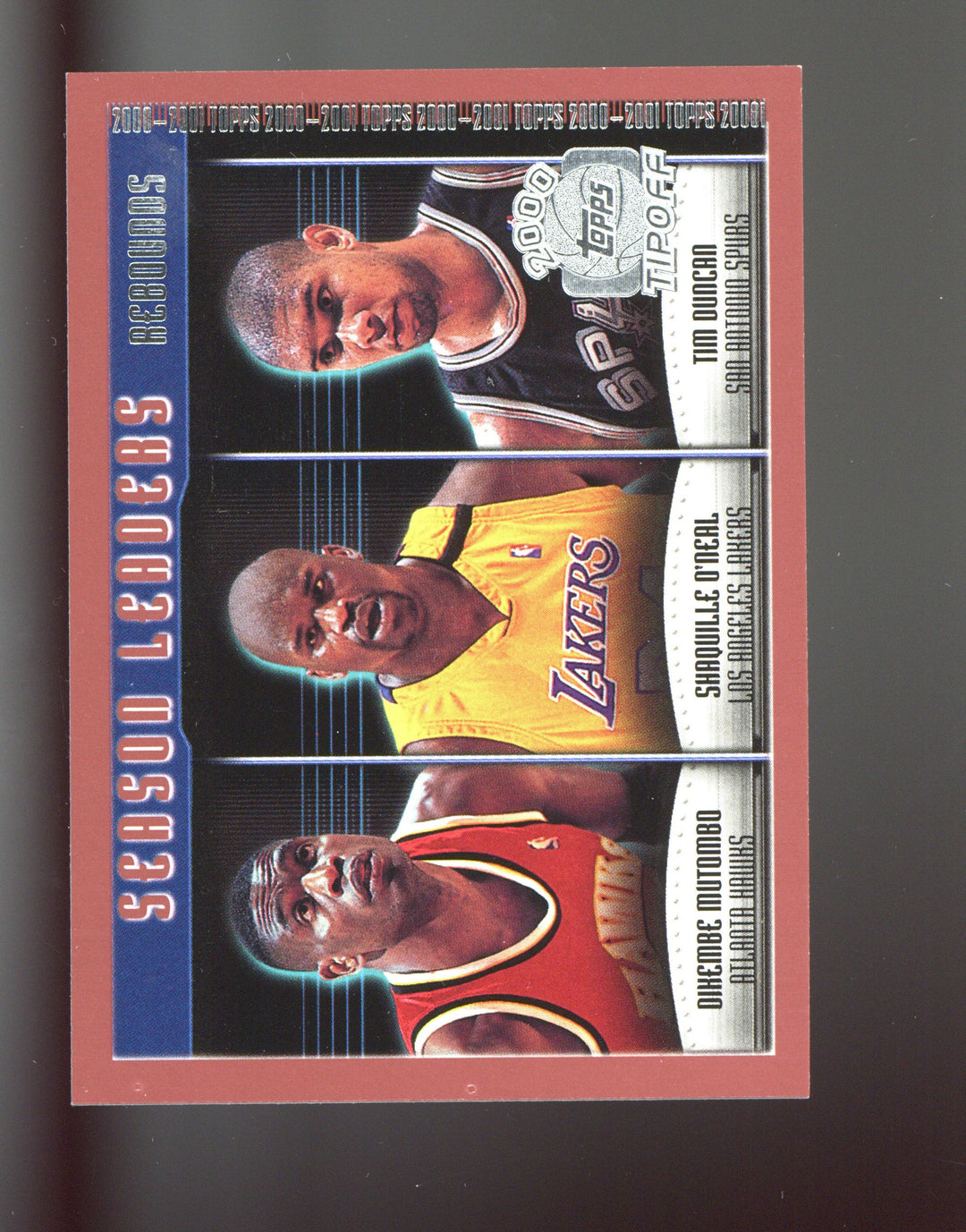 2000-01 Topps Tipoff #137 Dikembe Mutombo Shaquille O'Neal Tim Duncan
