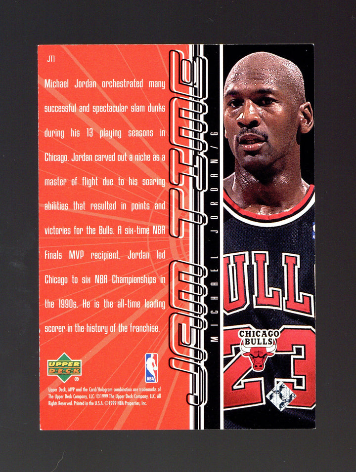 1999-00 Upper Deck MVP #JT1 Michael Jordan Jam Time