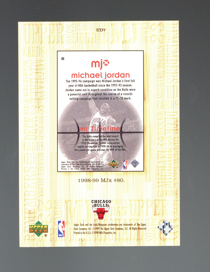 1999 Upper Deck Michael Jordan Athlete of the Century #UD7 Remembers