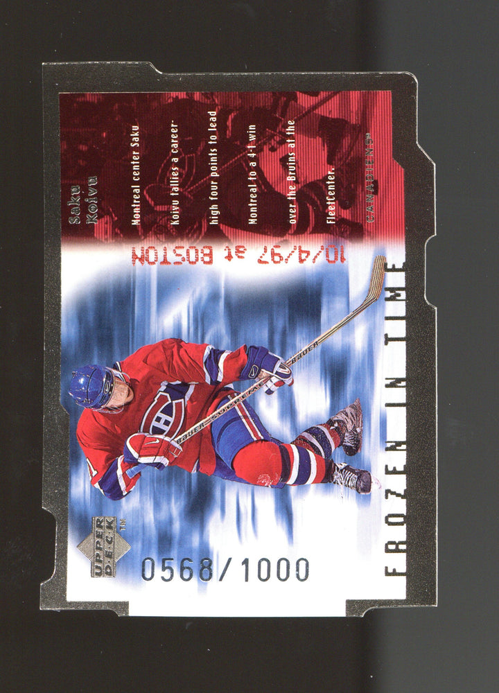 1998-99 Upper Deck #FT12 Saku Koivu Frozen in Time /1000