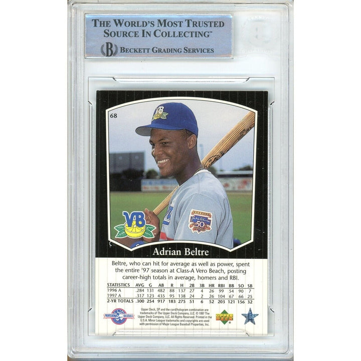 Adrian Beltre LA Dodgers Signed 1998 SP Top Prospects Rookie Card BAS Auth Auto HOF