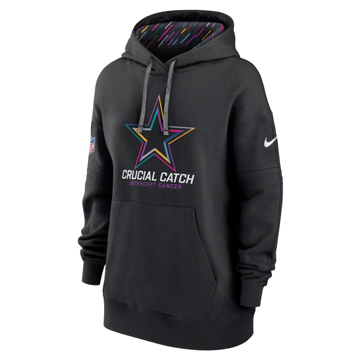 Dallas Cowboys Black Nike Crucial Catch Intercept Cancer Hoodie