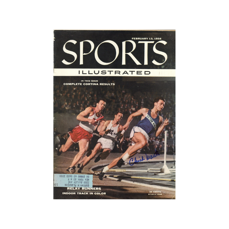 Chick Maute Autographed Signed February 1956 Sports Illustrated (JSA COA)