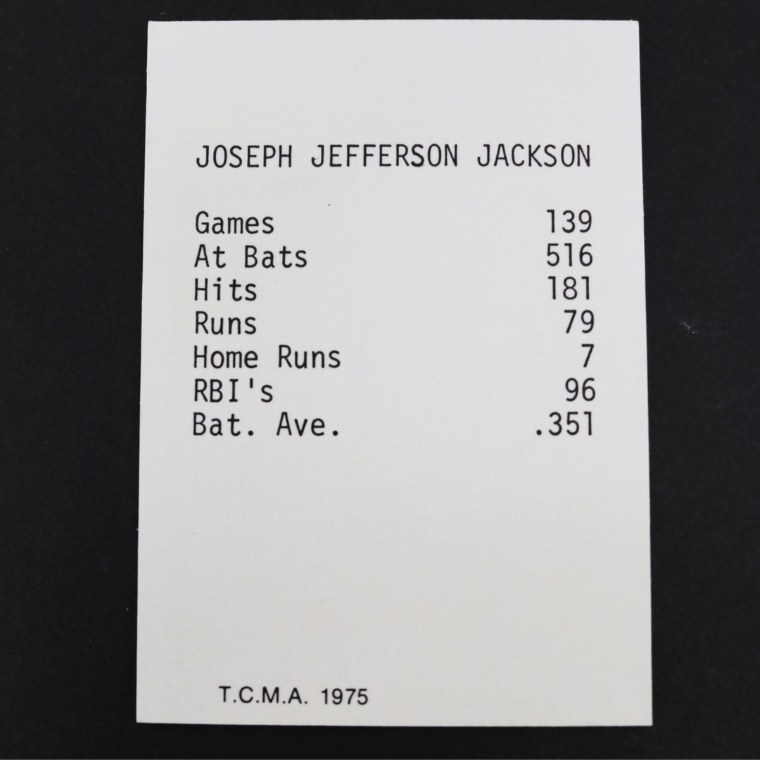 Joe Jackson Chicago White Sox 1975 TCMA Baseball Card