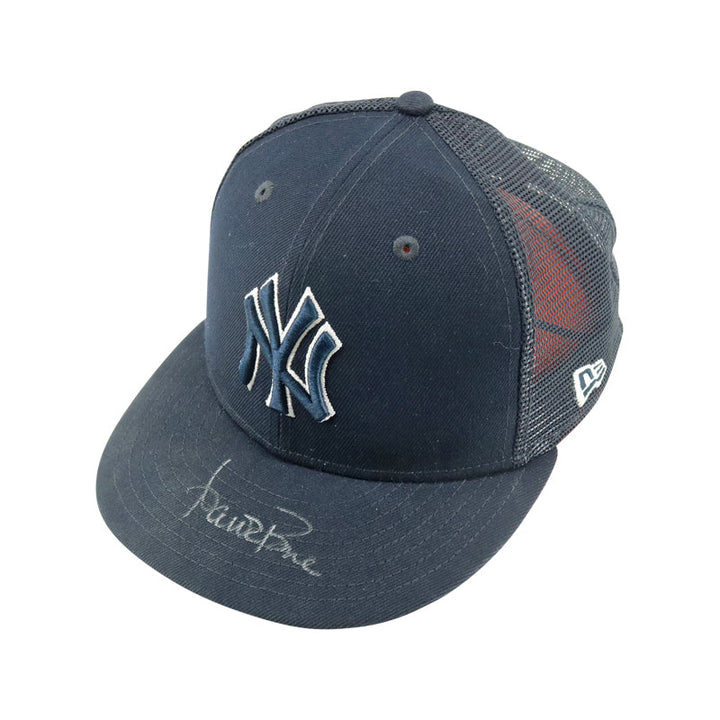 Aaron Boone New York Yankees Autographed 2022 Batting Practice Worn Yankee Hat (Boone LOA / CX Auth)