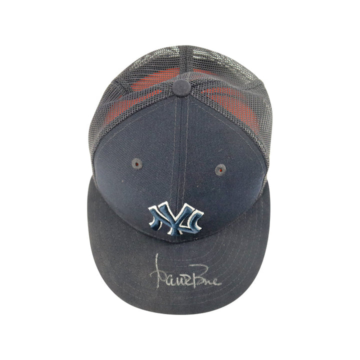 Aaron Boone New York Yankees Autographed 2022 Batting Practice Worn Yankee Hat (Boone LOA / CX Auth)