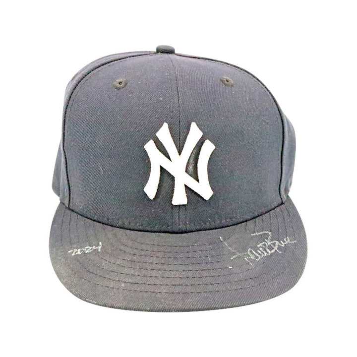 Aaron Boone New York Yankees Autographed Signed 2024 Game Used Yankee Hat - Sz 7 (A) (Aaron Boone LOA)