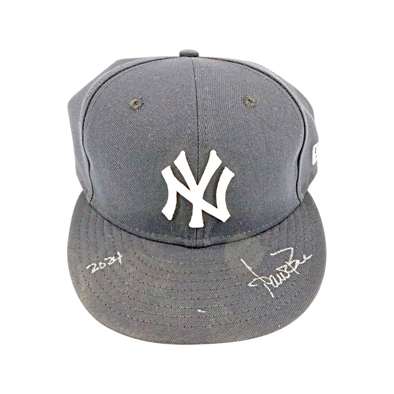 Aaron Boone New York Yankees Autographed Signed 2024 Game Used Yankee Hat - Sz 7 (B) (Aaron Boone LOA)