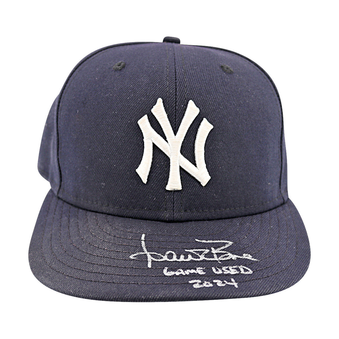 Aaron Boone New York Yankees Autographed Signed 2024 Game Used Yankee Hat (D) (Aaron Boone LOA)