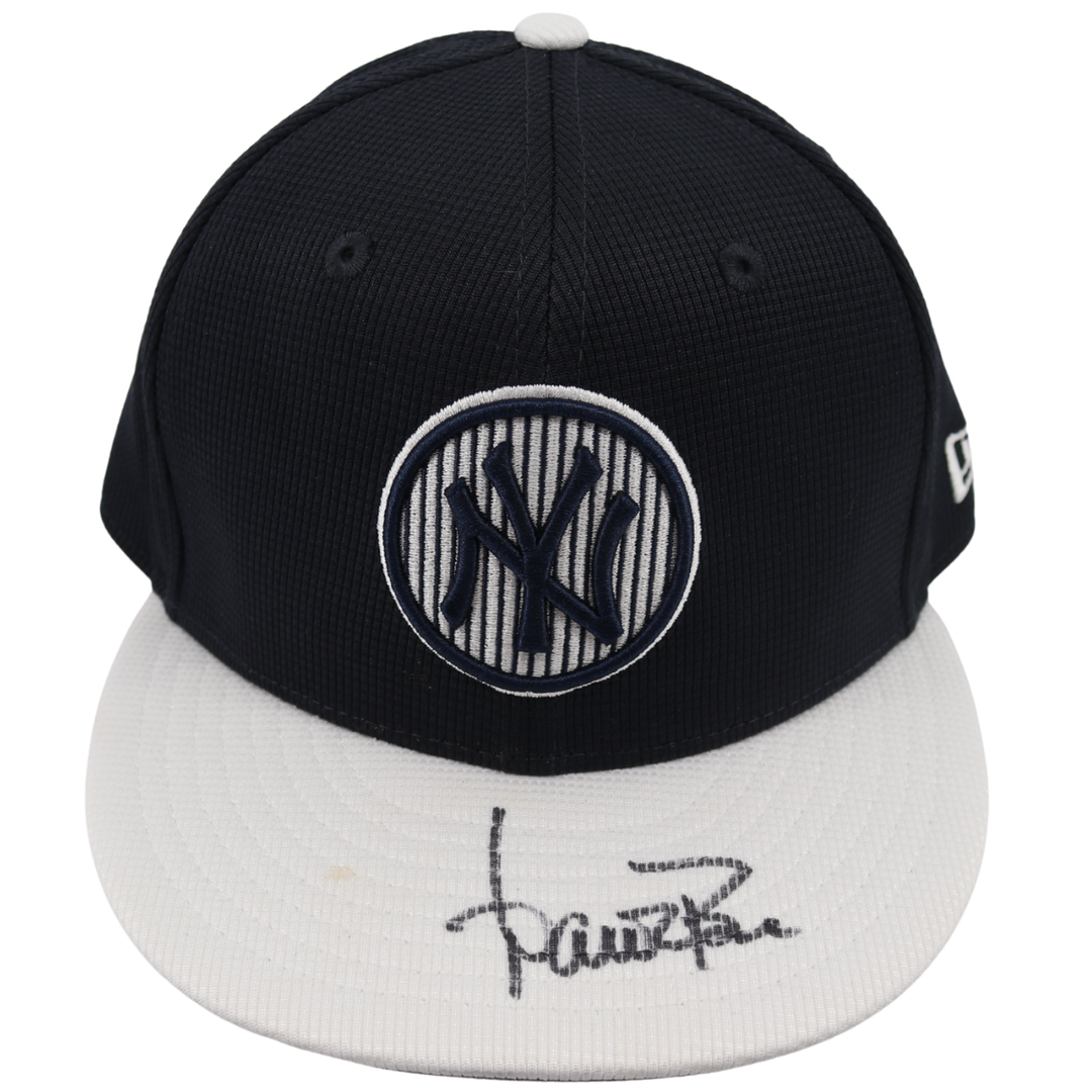 Aaron Boone Yankees Autographed Game Used 2025 Home Batting Practice Hat CX Auth