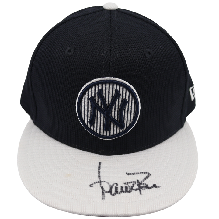 Aaron Boone Yankees Autographed Game Used 2025 Home Batting Practice Hat CX Auth