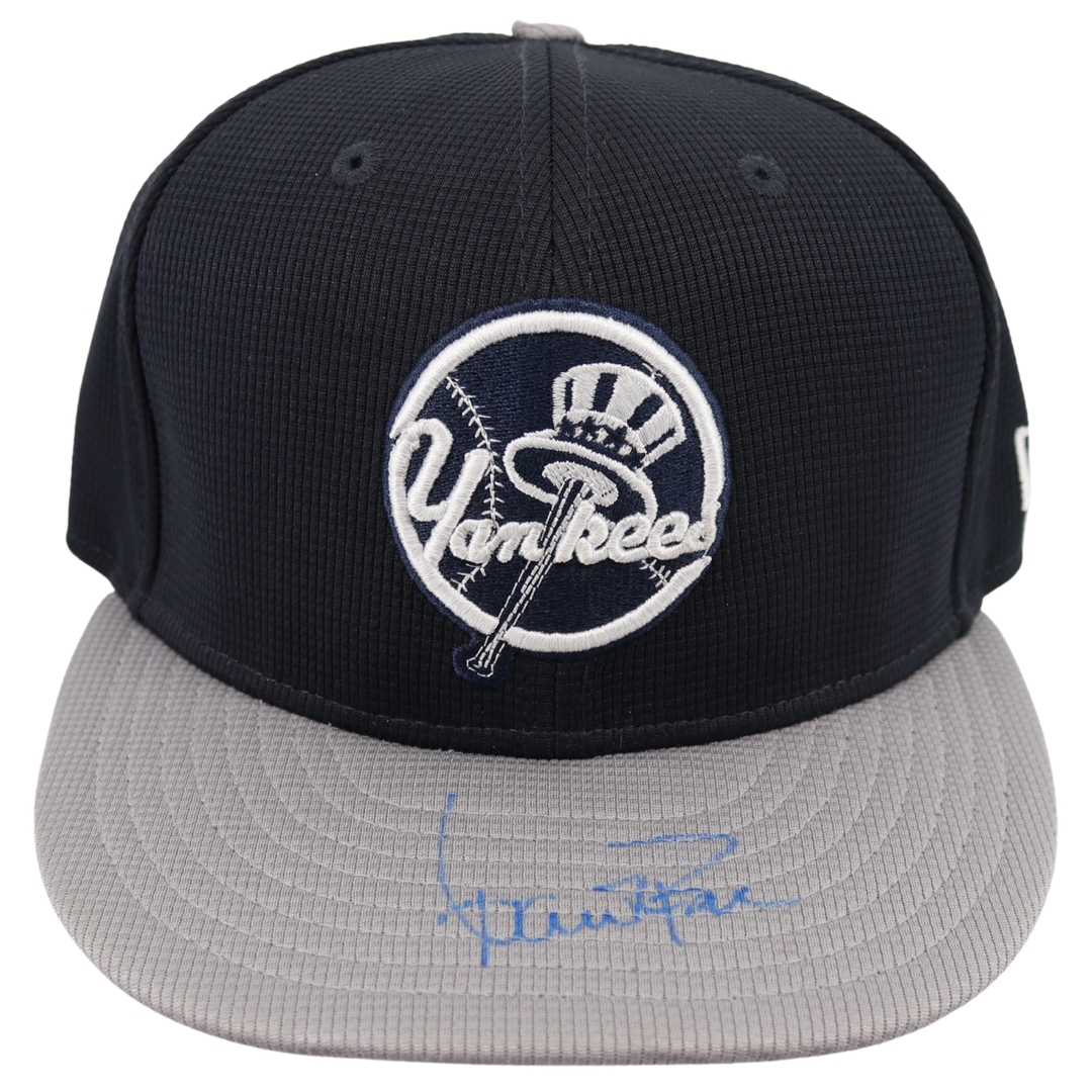 Aaron Boone Yankees Autographed Game Used 2025 Road Batting Practice Hat CX Auth