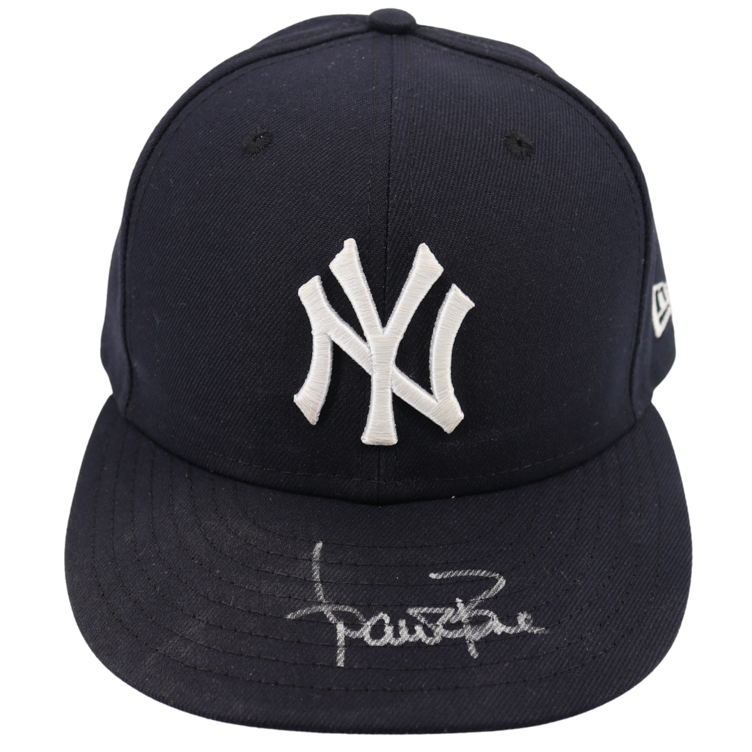 Aaron Boone Yankees Autographed Game Used 2025 Regular Season Hat-3 (CX Auth)