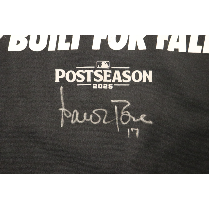 Aaron Boone Yankees Autographed Game Used 2025 Postseason Cut off Hoodie CX Auth