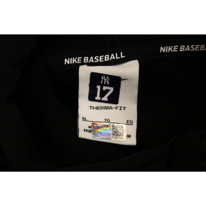 Aaron Boone New York Yankees Autographed Game Used 2025 Postseason Hoodie (CX)