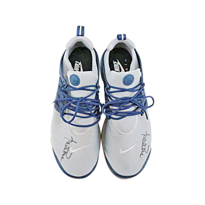 Aaron Boone New York Yankees Autographed Signed 2024 Game Used Blue/Grey Nike Air Presto #17 Model Sneakers - Sz 11 (Aaron Boone LOA)