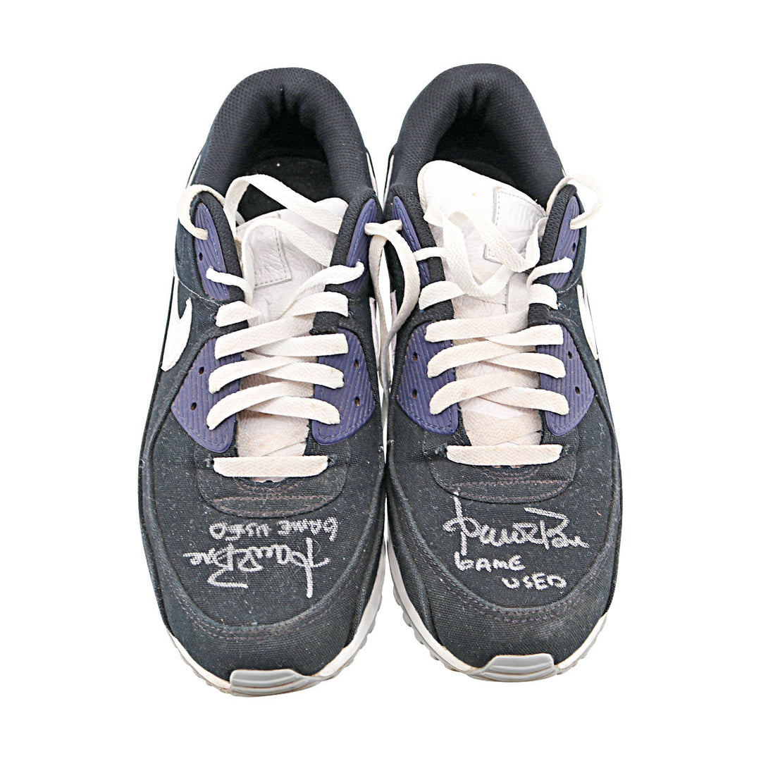Aaron Boone New York Yankees Autographed Signed 2024 Game Used Nike Navy/White/White Air Max Sneakers (Aaron Boone LOA)