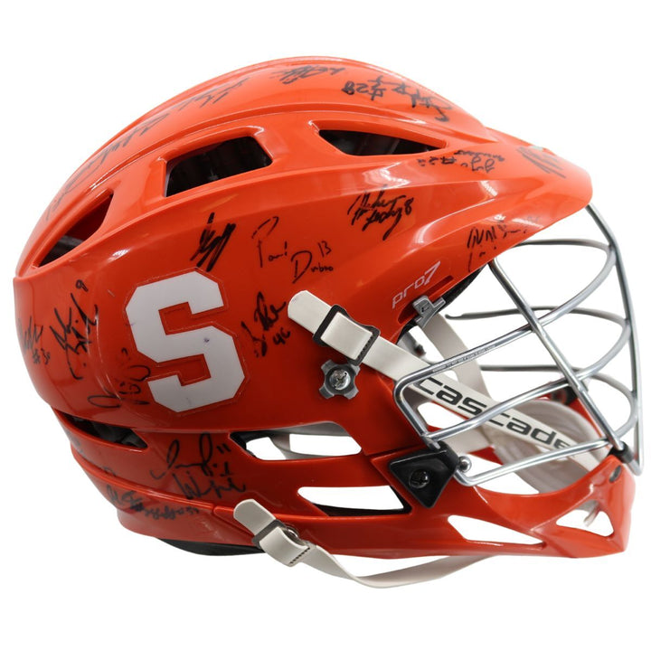 John Desko Syracuse University Men's Lacrosse Cascade Pro-7 Helmet Autographed by Team Orange