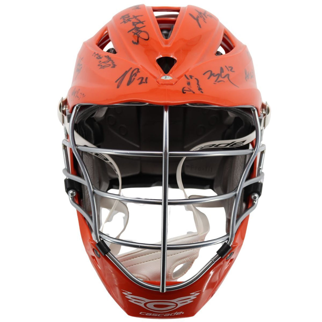 John Desko Syracuse University Men's Lacrosse Cascade Pro-7 Helmet Autographed by Team Orange