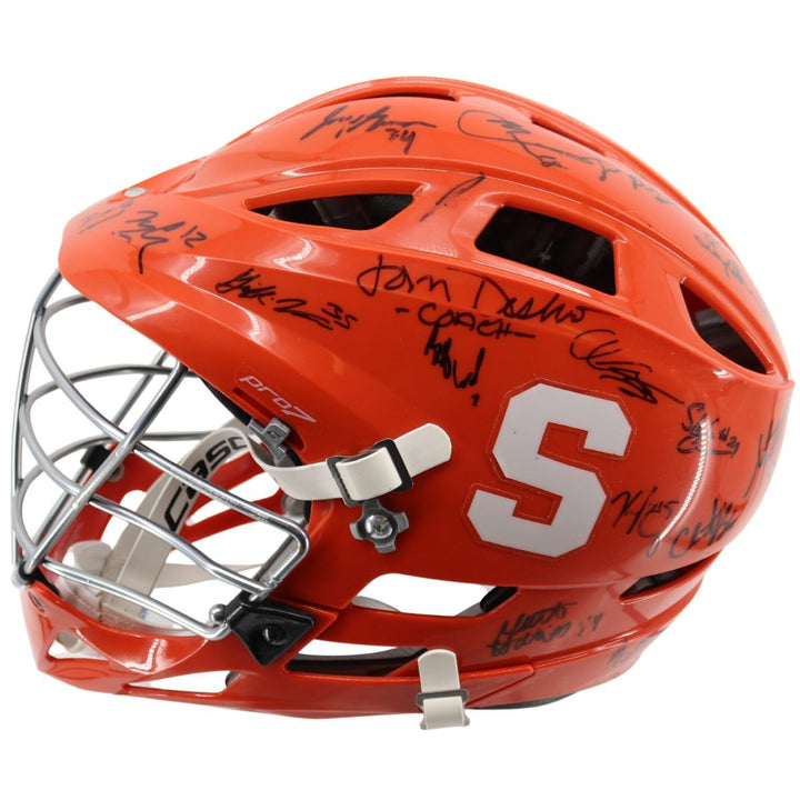 John Desko Syracuse University Men's Lacrosse Cascade Pro-7 Helmet Autographed by Team Orange