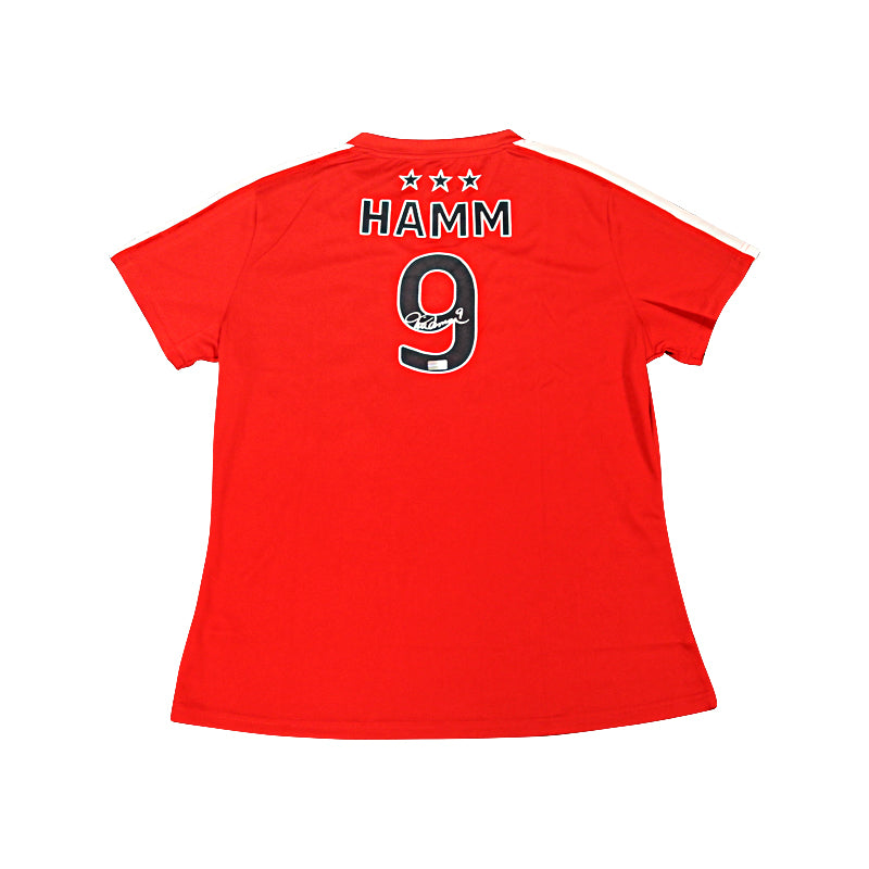 Mia Hamm USWNT Autographed Signed Red Sz L USA Jersey (CX Auth)