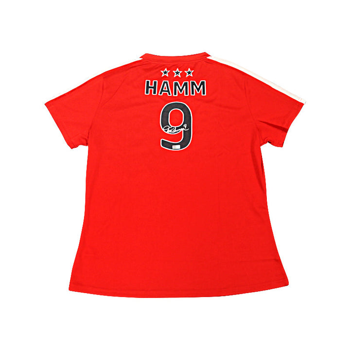 Mia Hamm USWNT Autographed Signed Red Sz L USA Jersey (CX Auth)