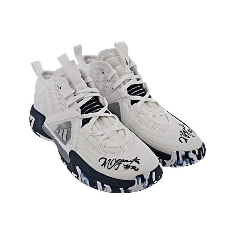 Nneka Ogwumike Los Angeles Sparks Autographed 2023 WNBA All Star Game - Game Issued Adidas Exhibit Select White/Navy Sz 13 Sneakers