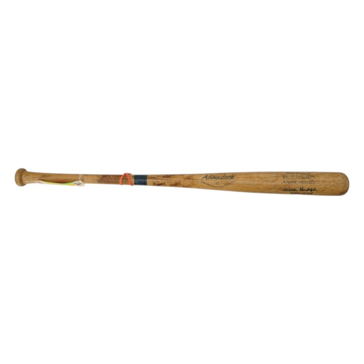Willie Randolph New York Yankees Autographed Inscribed Game Used Adirondack Flame Treated Big Stick Ash Bat Randolph CX LOA