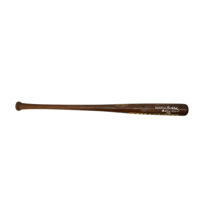 Willie Randolph New York Yankees Autographed Inscribed Game Used Louisville Slugger S44 Brown Bat Randolph CX LOA