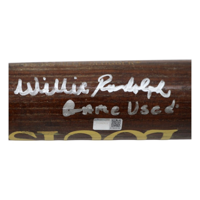 Willie Randolph New York Yankees Autographed Inscribed Game Used Louisville Slugger S44 Brown Bat Randolph CX LOA