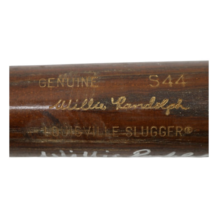 Willie Randolph New York Yankees Autographed Inscribed Game Used Louisville Slugger S44 Brown Bat Randolph CX LOA