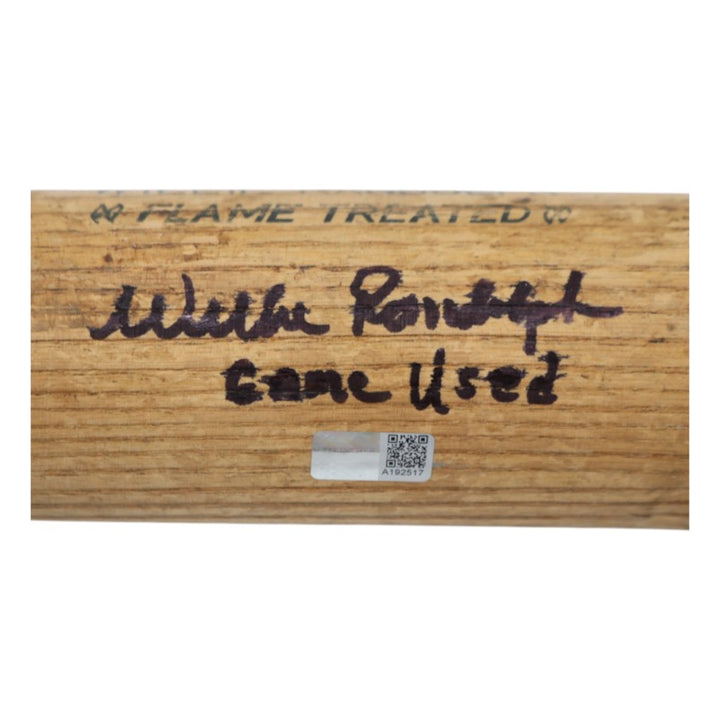 Willie Randolph New York Yankees Autographed Inscribed Game Used Adirondack Flame Treated Big Stick Ash Bat Randolph CX LOA