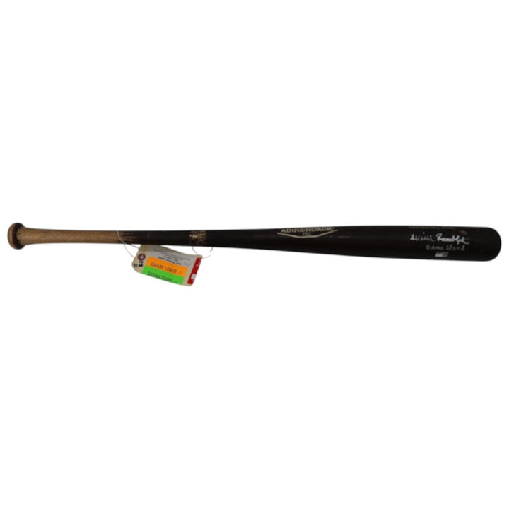 Willie Randolph New York Yankees Autographed Inscribed Game Used Rawlings Adirondack Pro Model Big Stick Brown Bat Randolph CX LOA