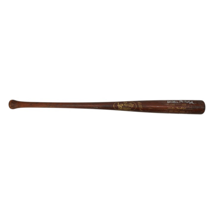 Willie Randolph New York Mets Autographed Inscribed Game Used Louisville Slugger H176 Brown Bat Randolph CX LOA