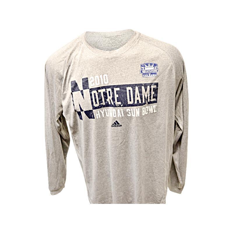 adidas 2010 Notre Dame Sun Bowl Long Sleeve climalite Shirt (2XL) XXL