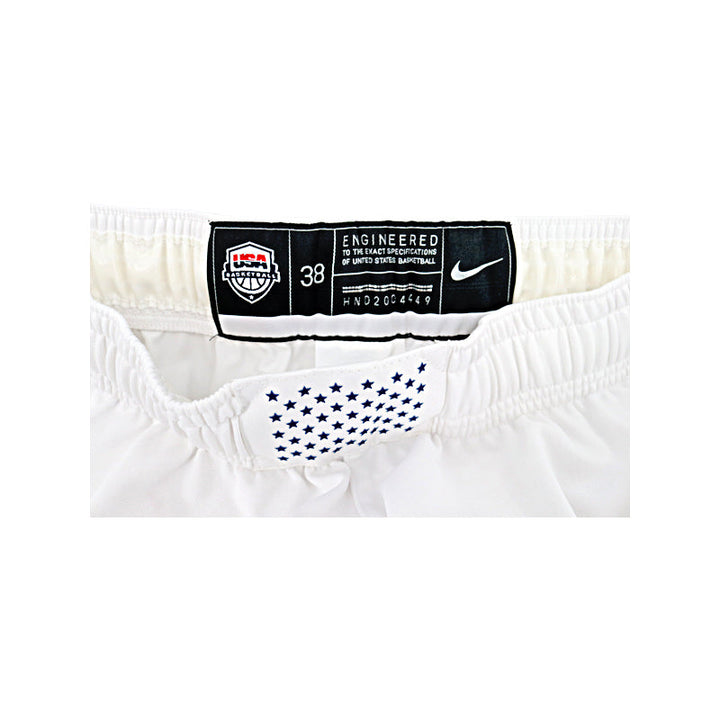 Nike White Authentic Team USA 2020 Basketball Olympic Shorts size 38
