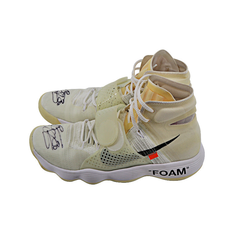 Breanna Stewart Seattle Storm Autographed Game Used Off White Nike Hyperdunk Sneakers (Size 12)