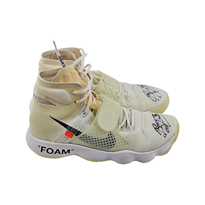 Breanna Stewart Seattle Storm Autographed Game Used Off White Nike Hyperdunk Sneakers (Size 12)