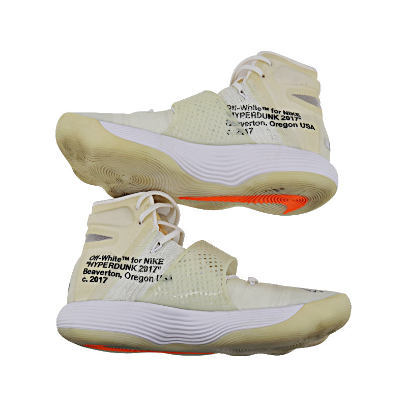 Breanna Stewart Seattle Storm Autographed Game Used Off White Nike Hyperdunk Sneakers (Size 12)