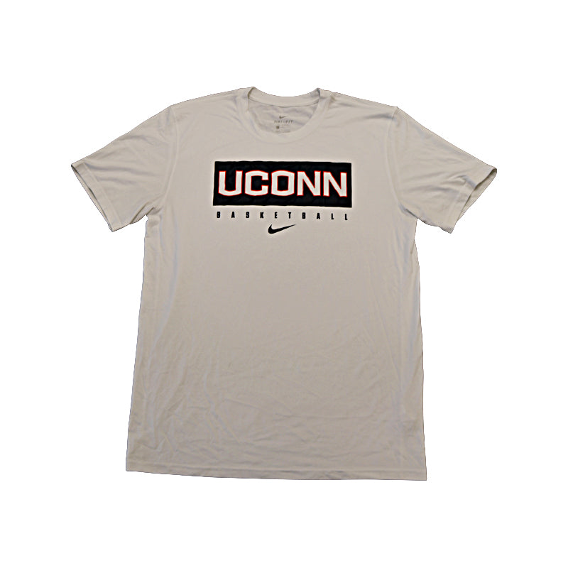 Breanna Stewart UCONN Used Nike Basketball White Practice T-Shirt (Size Large)