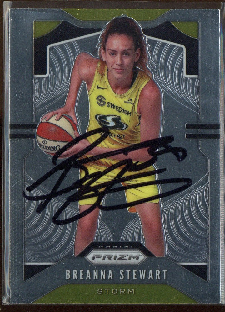 Breanna Stewart Seattle Storm Autographed Panini Prizm Card
