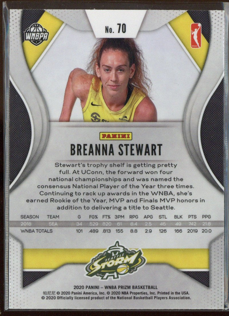 Breanna Stewart Seattle Storm Autographed Panini Prizm Card