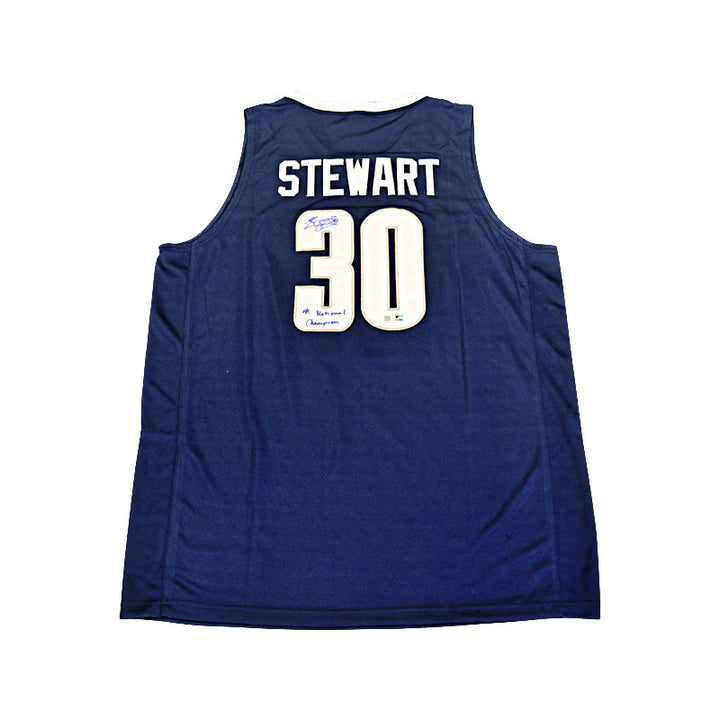 Breanna Stewart UConn Autographed and Inscribed "4x National Champions" Custom Blue UConn Jersey (Top Tier Auth)