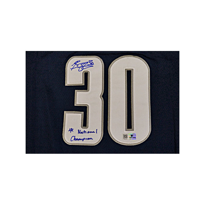 Breanna Stewart UConn Autographed and Inscribed "4x National Champions" Custom Blue UConn Jersey (Top Tier Auth)