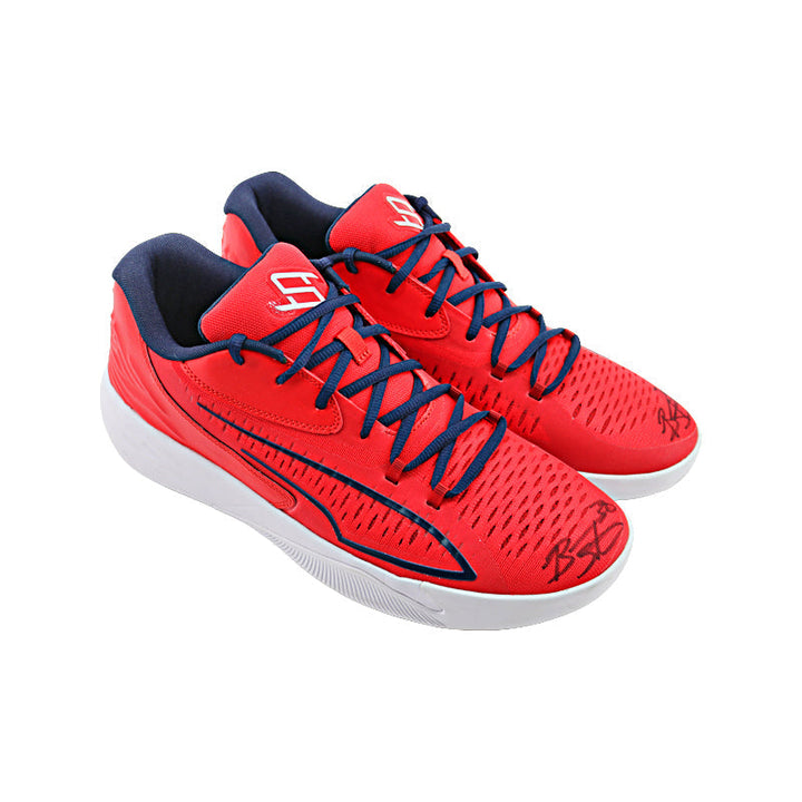 Breanna Stewart New York Liberty Autographed 2020 (2021) Olympics Worn Pair of Size 12 Puma Athlete Sample Red Sneakers 