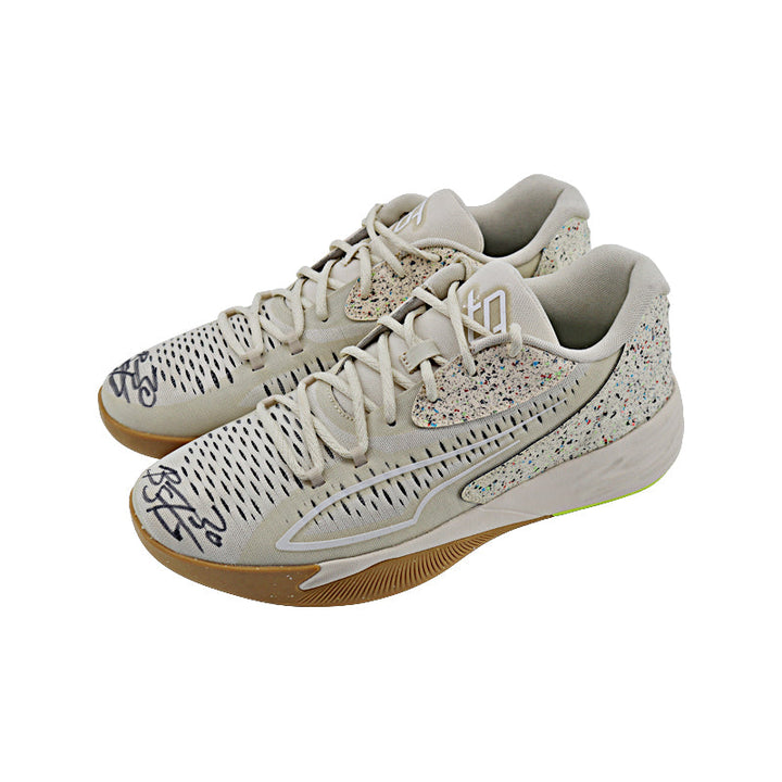 Breanna Stewart New York Liberty Autographed Pair of Worn Size 13.5 Puma Athlete Exclusive Speckled Cream Sneakers 